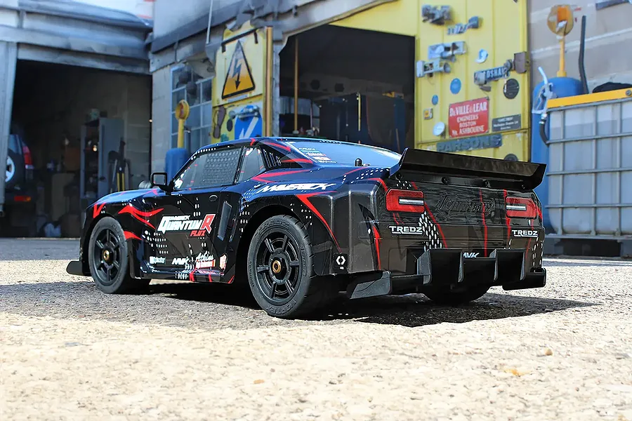 Maverick Quantum R Flux 4S RC Muscle Car Electric Brushless 4WD 1/8 Scale RTR - Black/Red image 128686