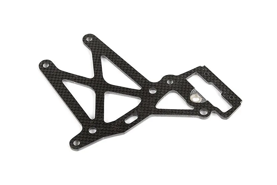 A Rovan carbon fibre rear upper plate brace for RC vehicles shown against a white background.