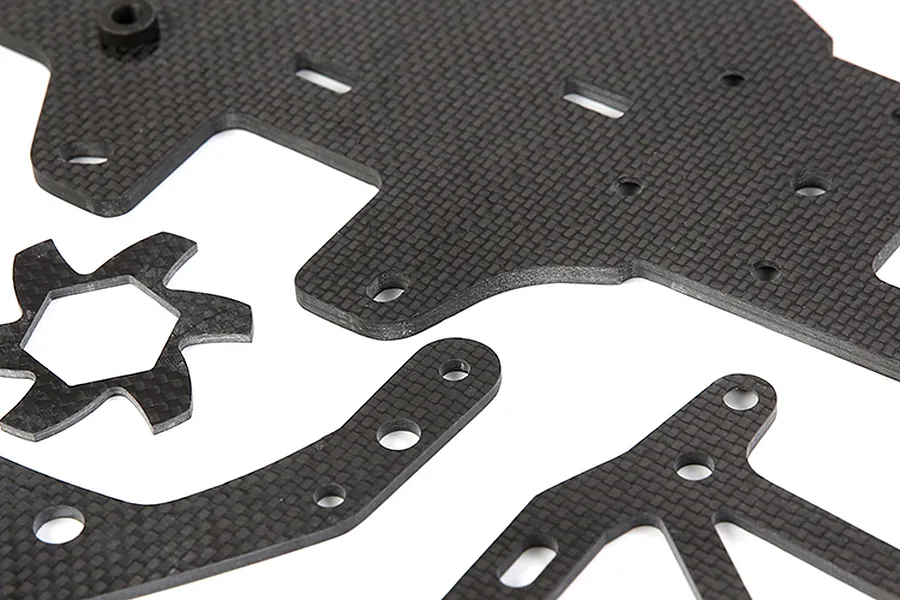 Rovan Carbon Fibre Shock Tower, Mount, Brace and Brake Disc Fin Set image 128772