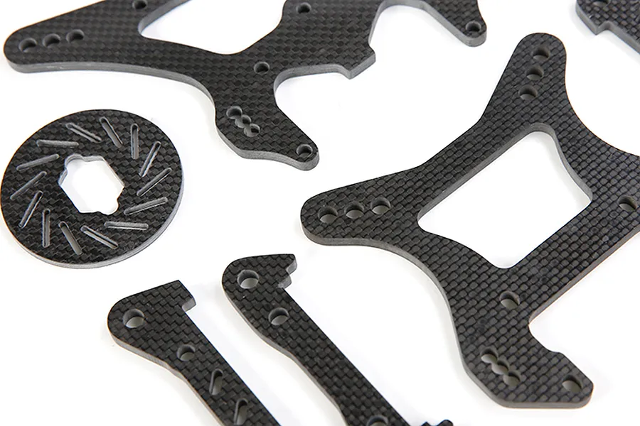 Rovan Carbon Fibre Shock Tower, Brace and Brake Disc Set image 3