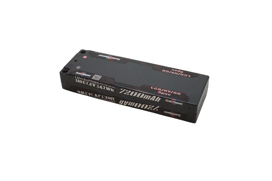 Team Powers 7.6V 7200mAh 160C HV Hard Case LiPo Battery image 128852