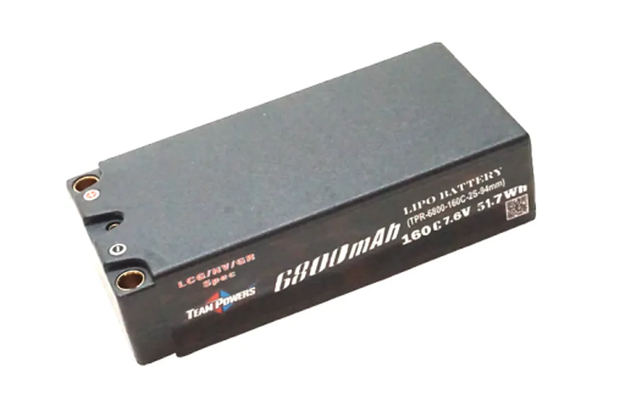 Team Powers 7.6V 6800mAh 160C Hard Case Short LiPo Battery image 128862