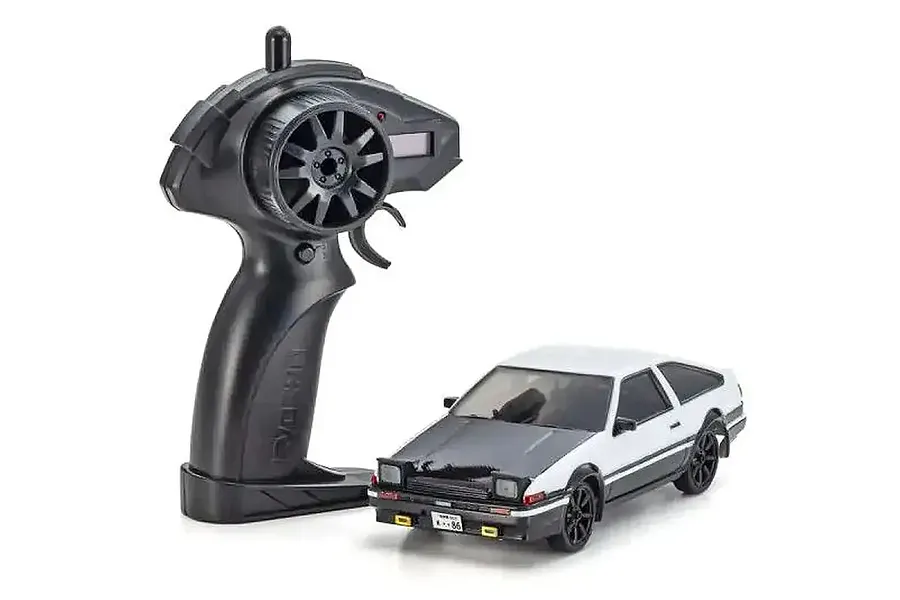Kyosho First Mini-Z Initial D Toyota Sprinter Trueno AE86 RC Car Electric 2WD 1/28 RTR - White/Black image 129128