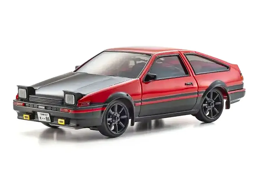 Kyosho First Mini-Z Toyota Sprinter Trueno AE86 RC Car Electric 2WD 1/28 RTR - Red/Black image 129143