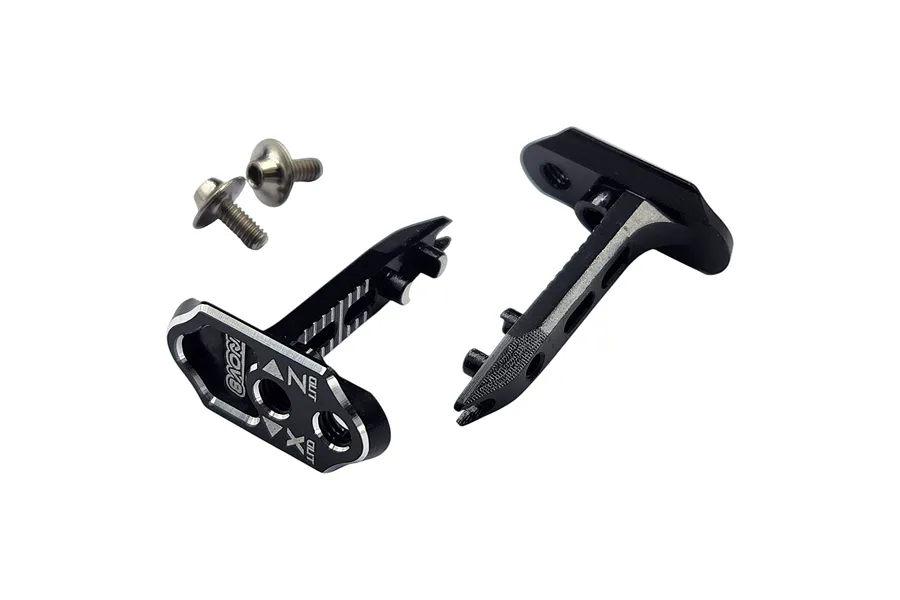 RC Maker Aluminium X-Lite Horizontal Rear Body Mounts 2Pcs - Black image 129243