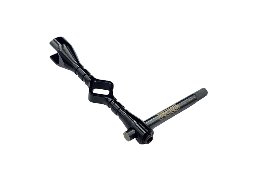 INOV8 Aluminium HexLite 4mm Turnbuckle and 2mm Hex with Steel Tip Multi-Tool - Black image 129258
