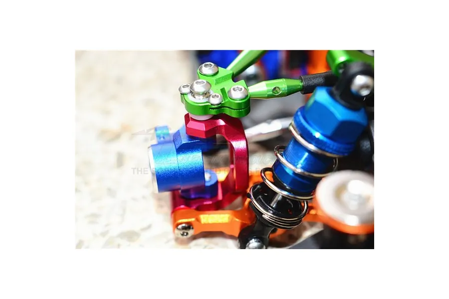 GPM Aluminium Steering Hub Carriers (C-Hub) 2Pcs - Blue image 2