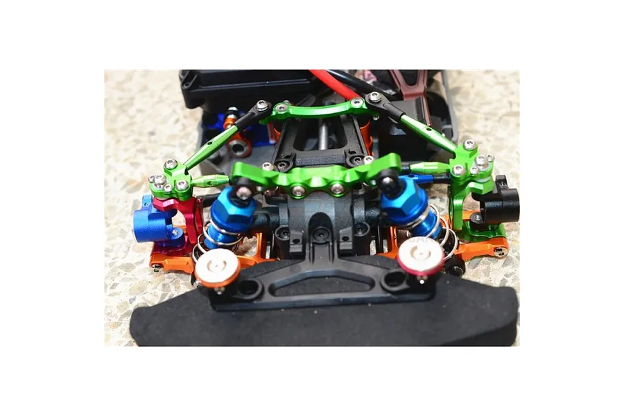 GPM Aluminium Steering Hub Carriers (C-Hub) 2Pcs - Blue image 4
