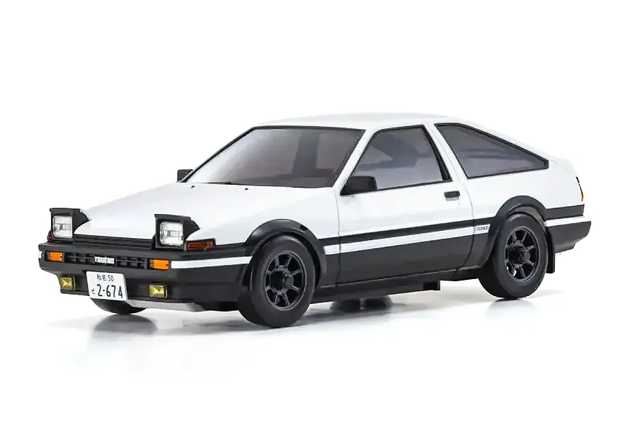 Kyosho Mini-Z Sprinter Trueno AE86 Initial D RC Drift Car Electric AWD RTR - White Panda image 129456