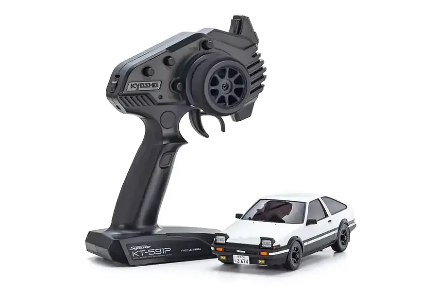 Kyosho Mini-Z Sprinter Trueno AE86 Initial D RC Drift Car Electric AWD RTR - White Panda image 129458