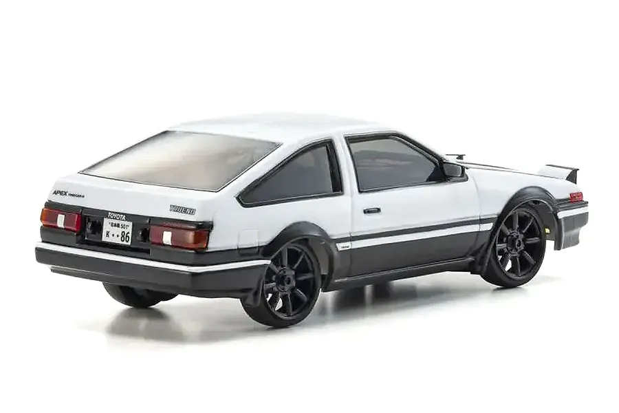 Kyosho First Mini-Z Toyota Sprinter Trueno AE86 RC Car Electric 2WD 1/28 RTR - White/Black image 129531