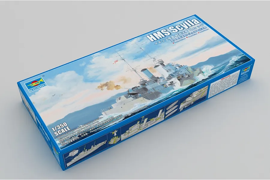 Trumpeter 1/350 HMS Scylla Dido-Class Light Cruiser Scaled Plastic Model Kit image 129619