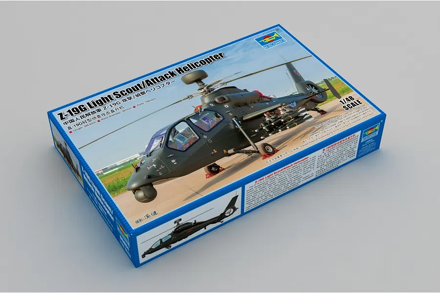 Trumpeter 1/48 Z-19G Light Scout/Attack Helicopter Scaled Plastic Model Kit image 129630