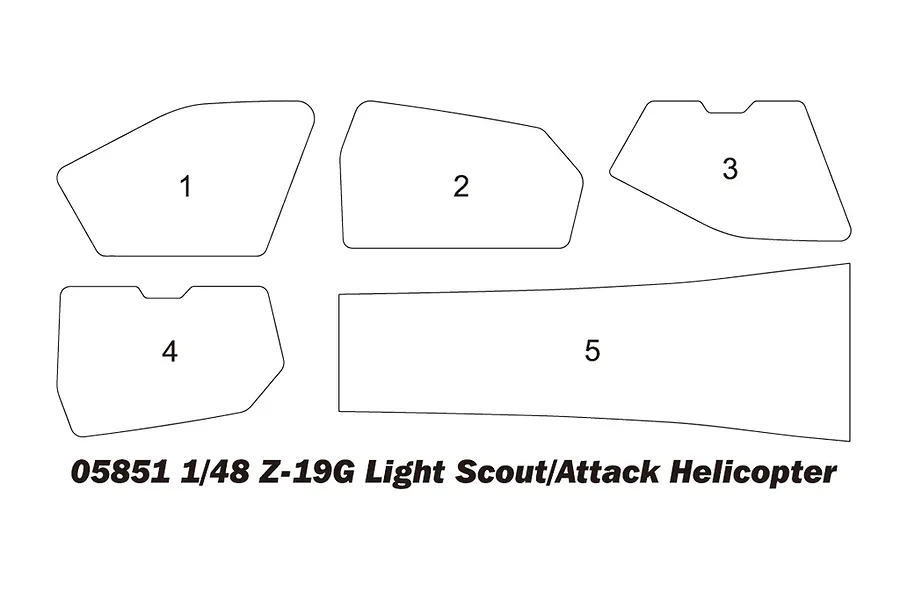 Trumpeter 1/48 Z-19G Light Scout/Attack Helicopter Scaled Plastic Model Kit image 129634