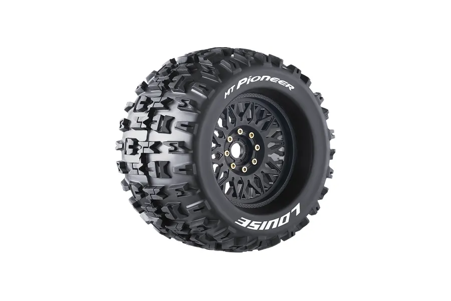 Louise 3.8&amp;quot; MT-Pioneer (Sport Compound) Tyres on (1/2&amp;quot; Offset) Black Rims - Glued Wheels 2Pcs image 129698