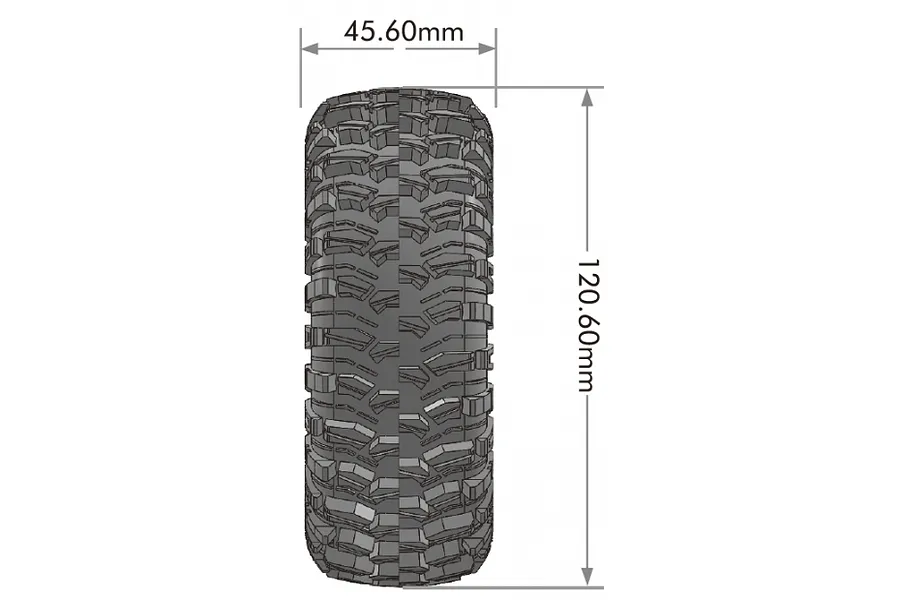 Louise 1.9&amp;quot; CR-Sixgear Tyres (Super Soft Compound) on Black Rims - Glued Wheels 2Pcs image 129716