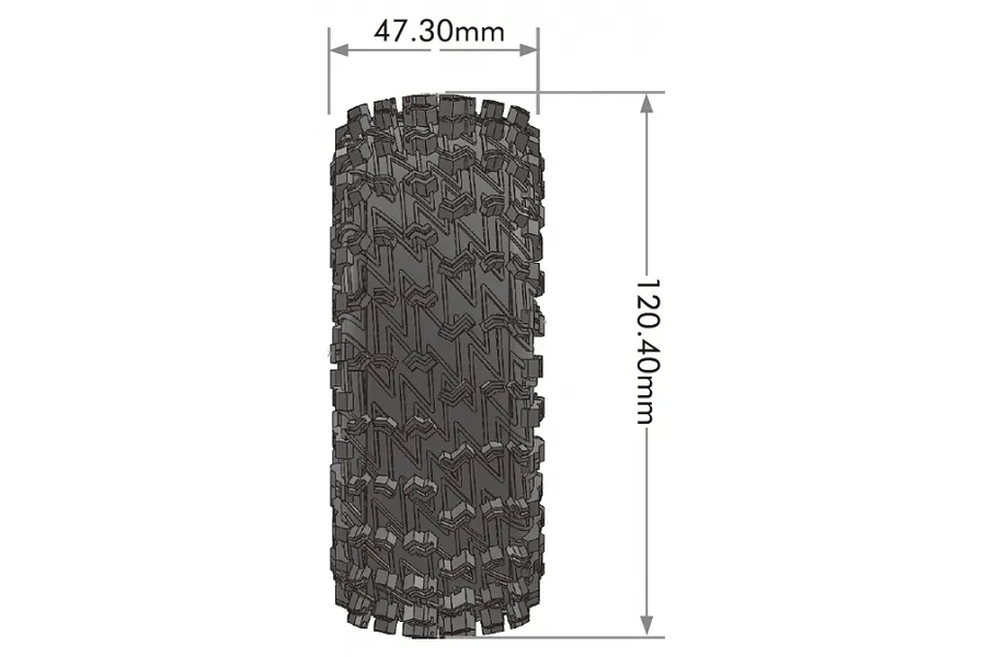 Louise 1.9&amp;quot; CR-Enduro Tyres (Super Soft Compound) on Black Rims - Glued Wheels 2Pcs image 129726