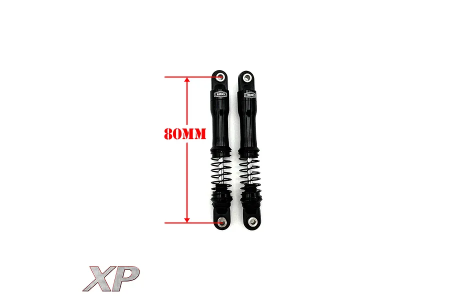 Reefs RC Aluminium 80mm Adjustable XP Shocks 2Pcs - Black image 129783