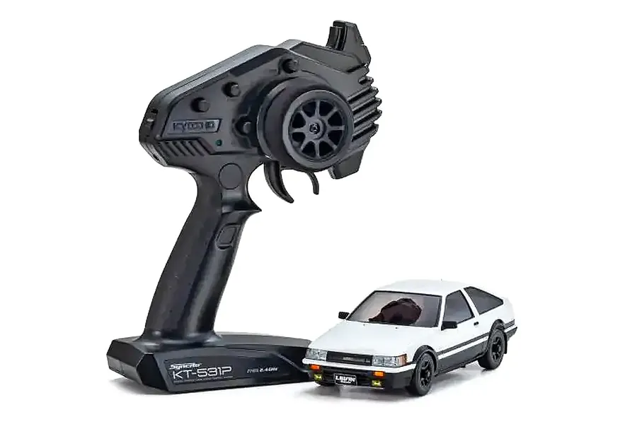 Kyosho Mini-Z Toyota AE86 Corolla Levin RC Drift Car Electric AWD RTR - White/Black image 129807