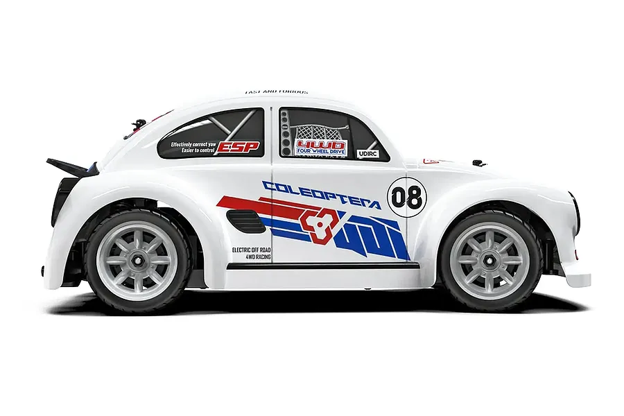 UDI Coleoptera RC Drift Car Electric 4WD 1/16 Scale RTR - White image 129888