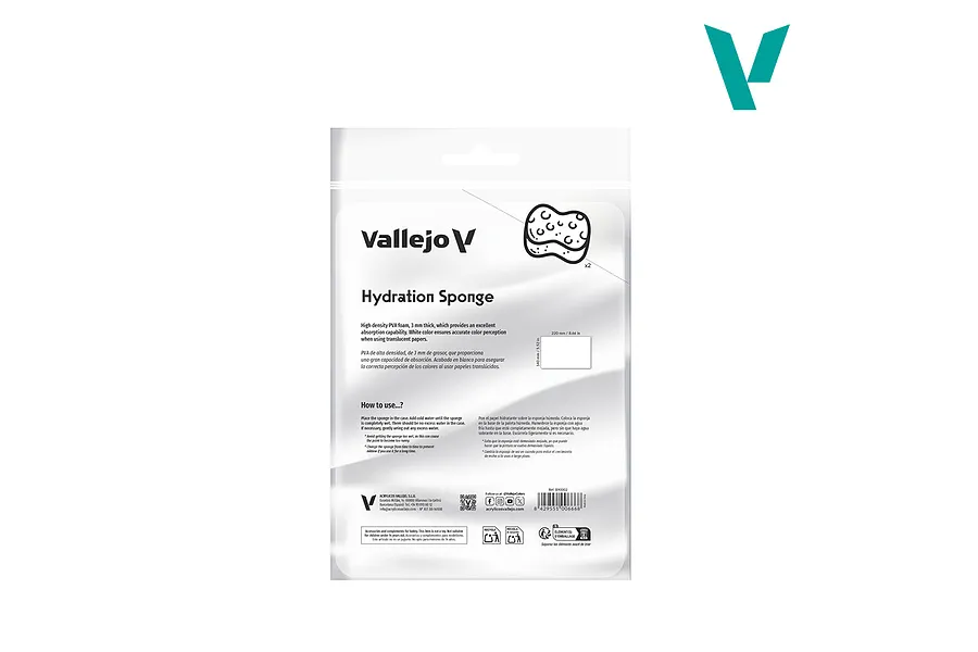 Vallejo 220×140mm Wet Palette Reusable Hydration Sponges 2Pcs image 129976