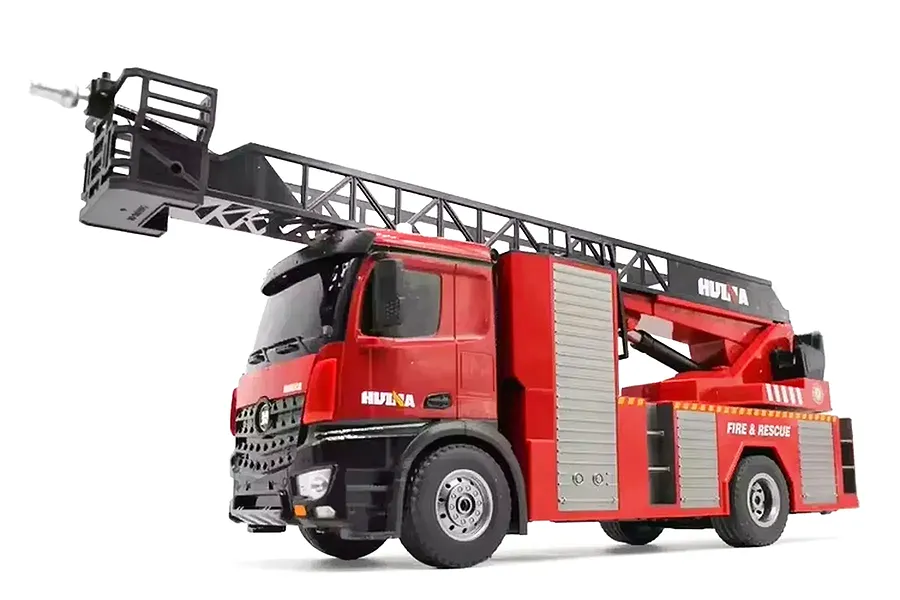 Huina Fire Truck with Water Cannon and Ladder RC Fire Truck Electric 2WD 1/14 Scale RTR image 130050