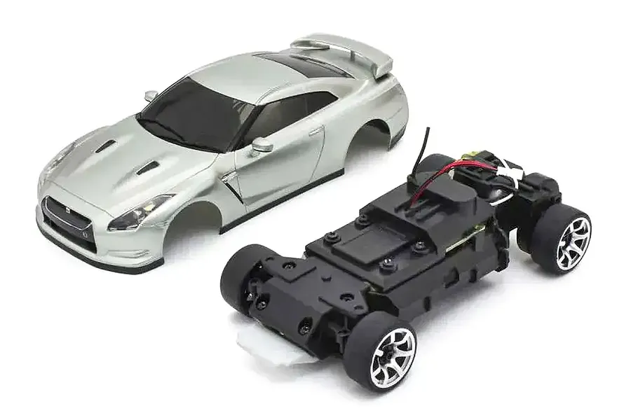 Kyosho First Mini-Z Nissan GT-R R35 RC Car Electric 2WD 1/28 RTR - Silver image 130058