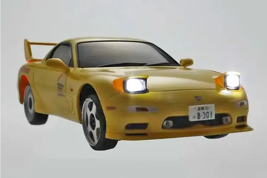 Kyosho First Mini-Z Initial D Mazda RX-7 FD3S RC Car Electric 2WD 1/28 RTR - Yellow image 130067