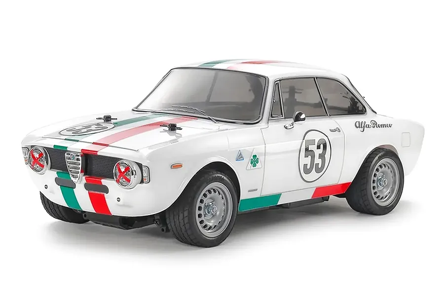 Tamiya MB-01 Alfa Romeo Giulia Sprint RC Rally Car Electric 2WD 1/10 Scale Kit - White image 130069