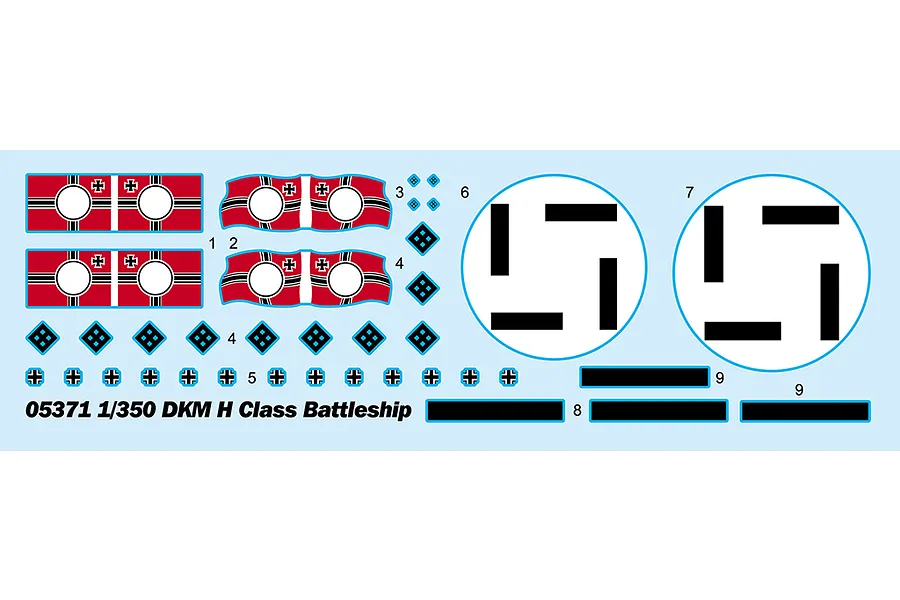 Trumpeter 1/350 DKM H Class Battleship Scaled Plastic Model Kit image 130125