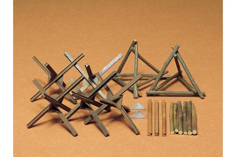 Tamiya 1/35 Barricade Set Scaled Plastic Model Kit image 130184