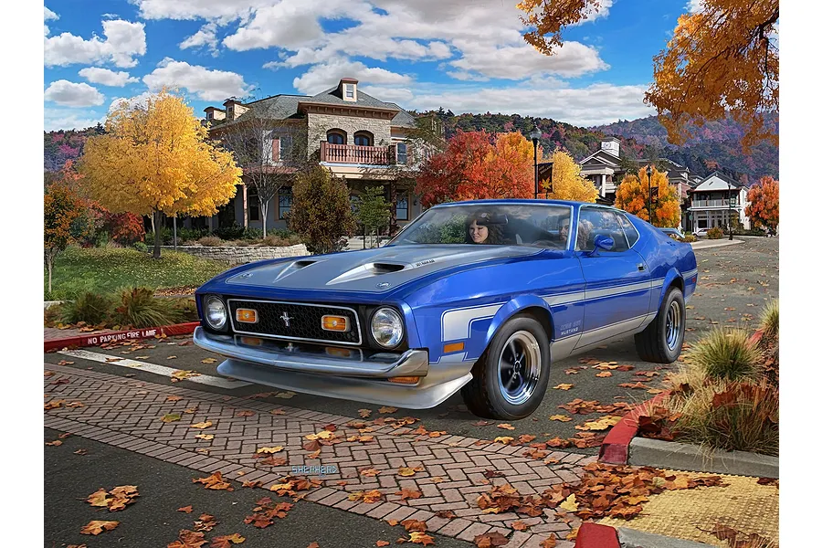 Revell 1/25 1971 Ford Mustang Boss 351 Scaled Plastic Model Kit image 2