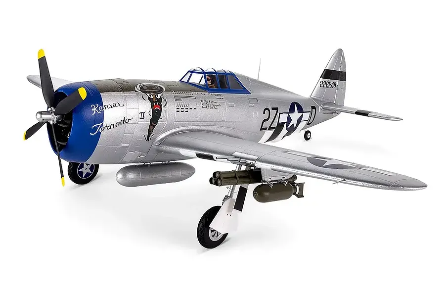 E-Flite RC Plane P-47 Razorback 1.2m Warbird BNF Basic with AS3X and Safe Select Technology image 130281