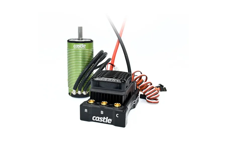 Castle Creations Cobra 5 8S Sensored Brushless ESC and 1721 1260kV Sensored Brushless Motor Combo image 130481