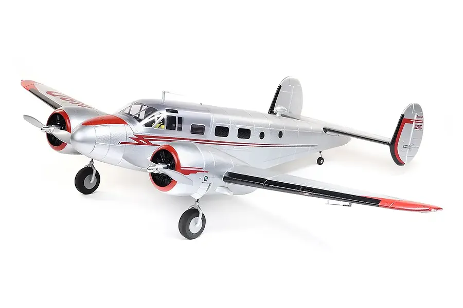 E-Flite RC Plane Beechcraft D18 1.5m BNF Basic with AS3X and Safe Select Technology image 130551