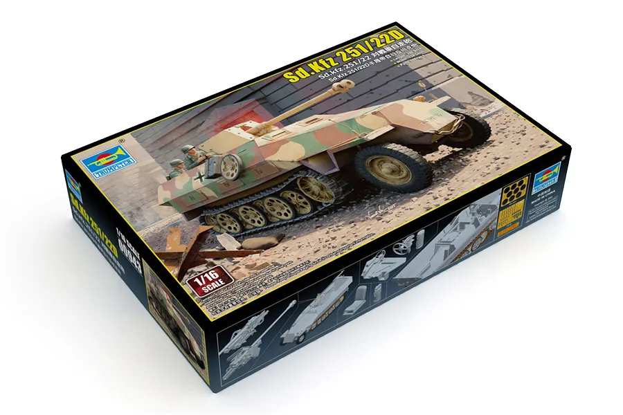 Trumpeter 1/16 Sd.Kfz 251/22D Scaled Plastic Model Kit image 130552