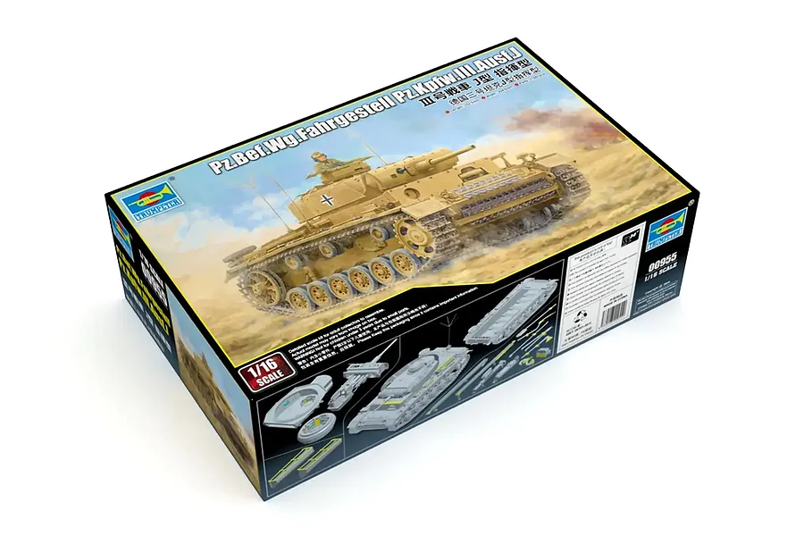 Trumpeter 1/16 Pz.Kpfw.III Ausf.J Panzer Medium Tank Scaled Plastic Model Kit image 130553