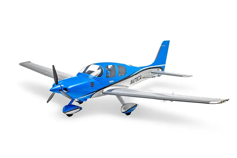 E-Flite RC Plane UMX Cirrus SR22T 730mm 3D Aerobatic BNF Basic with AS3X and Safe Select Technology - Blue/White G7 “Platinum” image 130573