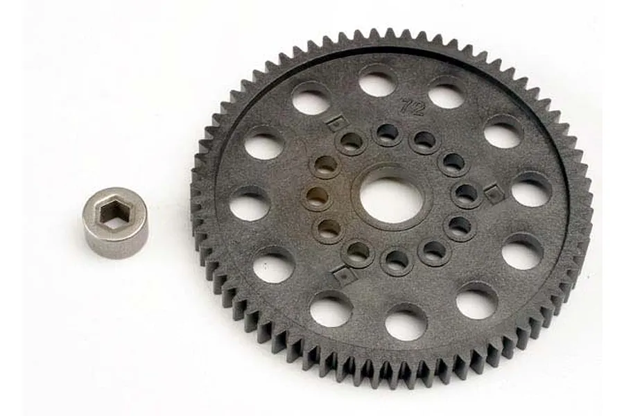 Traxxas 72T 32dp/0.8Mod Spur Gear w/ Metal Spacer image 13059
