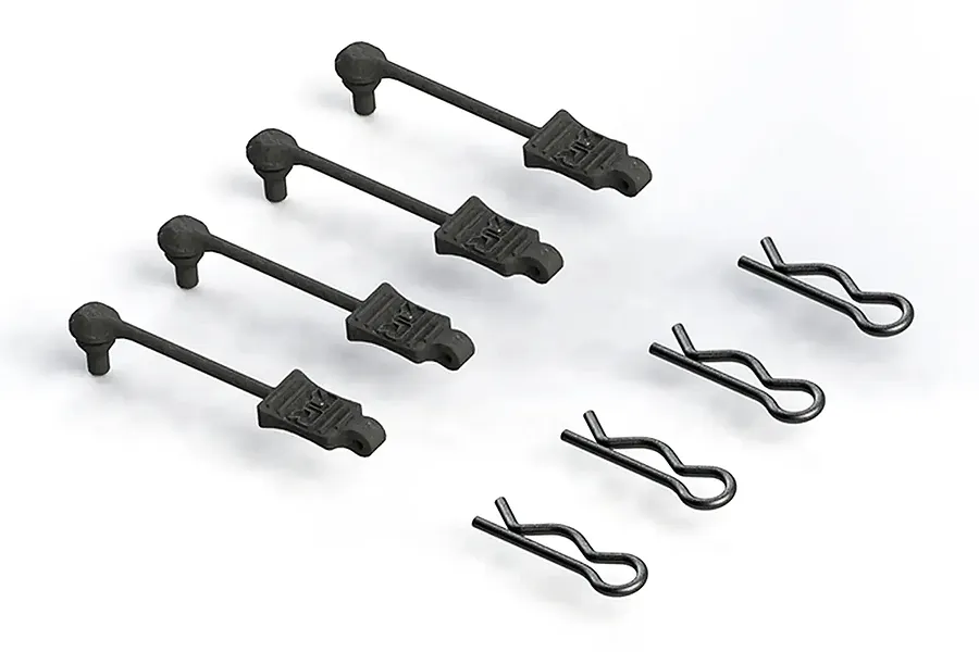 ARRMA 1.5mm Black Body Pins w/Clip Retainer 4Pcs image 130660