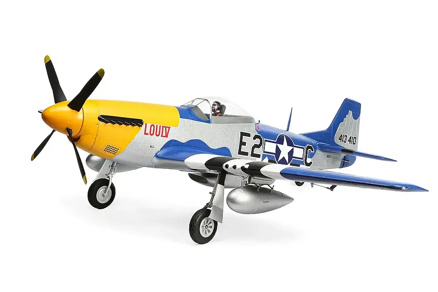 E-Flite RC Plane P-51D Mustang 1.5m Warbird BNF Basic with AS3X and Safe Select Technology image 130681