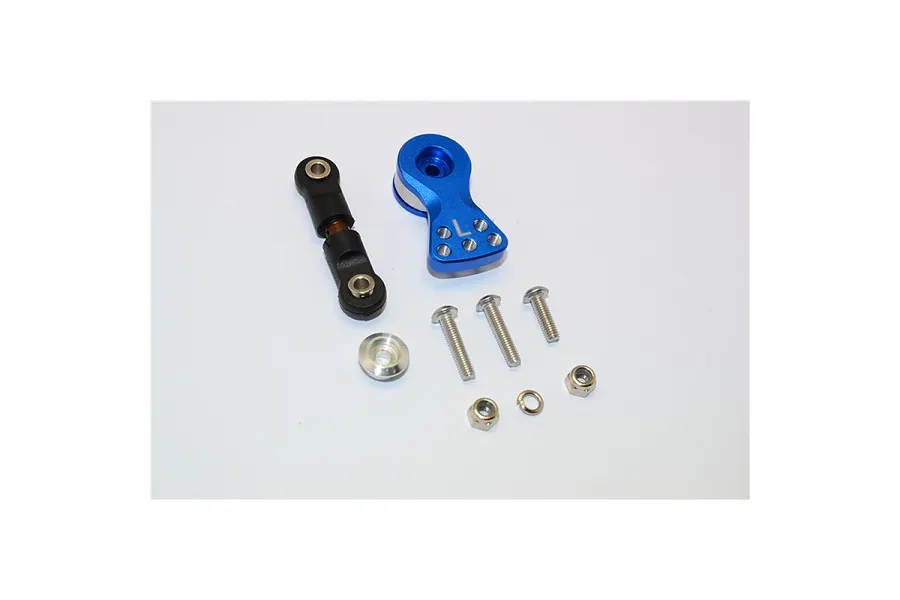 GPM Blue Spring Steel 25T Servo Horn w/ Built-In Servo Saver &amp;amp; Tie Rod image 130769