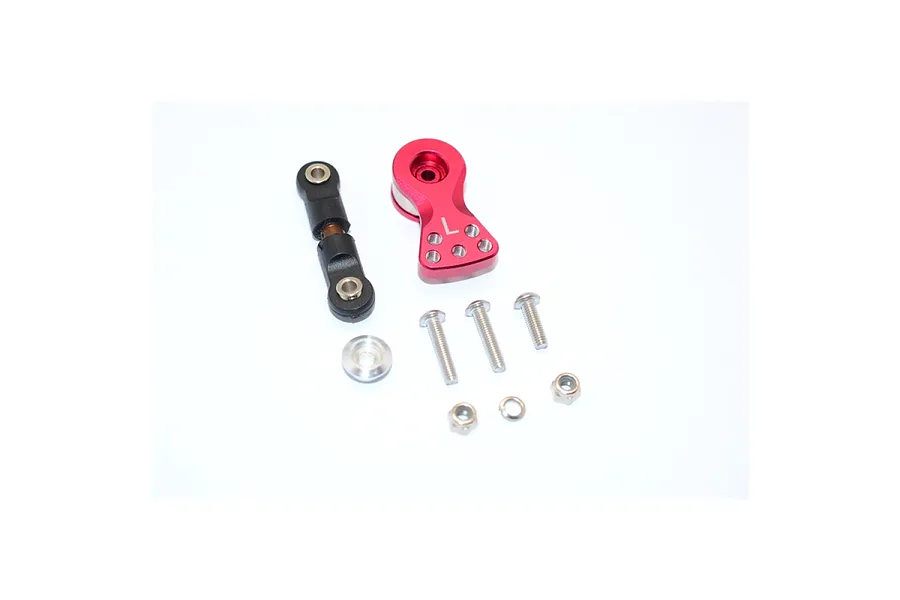GPM Red Aluminium ARRMA Kraton, Typhon, Talion &amp;amp; Senton 25T Servo Saver Set w/ Turnbuckle image 130770