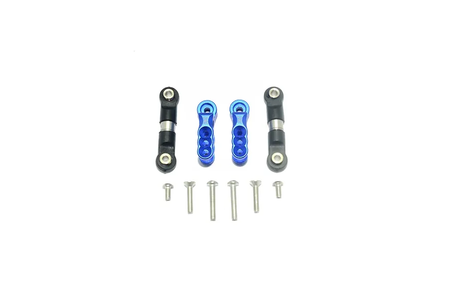 GPM Blue Aluminium E-Revo VXL 2.0 24T Servo Horn &amp;amp; Steering Linkages 2Pcs image 130800