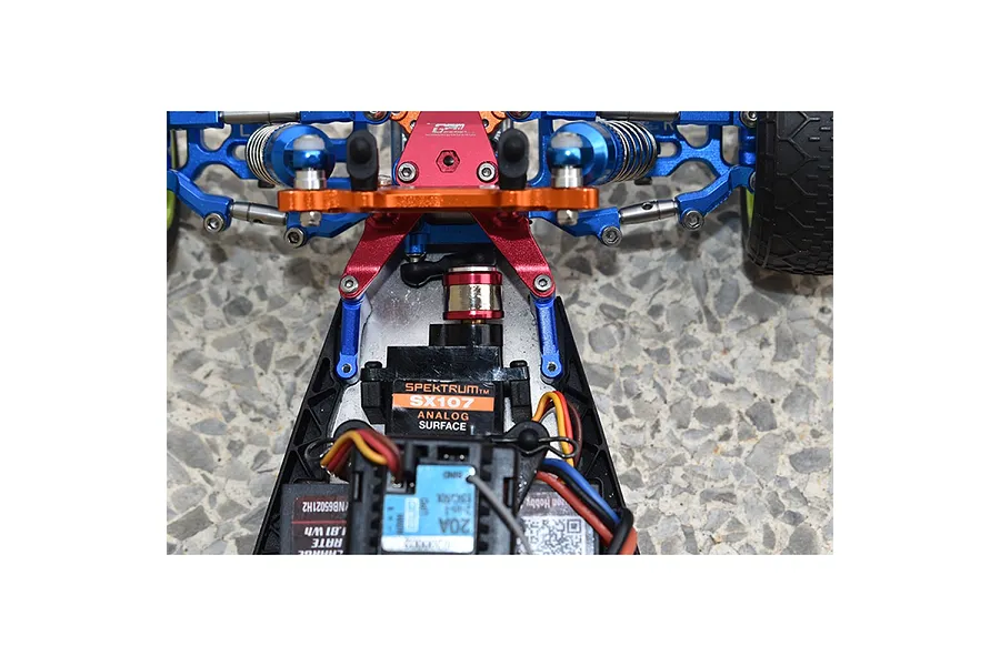GPM Aluminium Front Chassis Brace 2Pcs - Blue image 130844