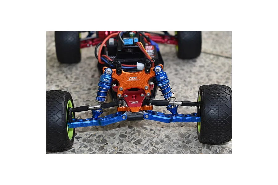 GPM Blue Aluminium Losi Mini T &amp;amp; Mini B 2.0 50mm Front Shocks 2Pcs w/ Hardware image 130863