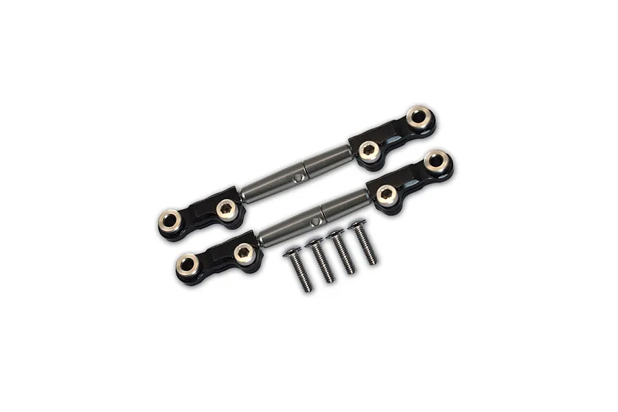 GPM Aluminium and Stainless Steel Rear Upper Adjustable Turnbuckles 2Pcs - Black image 130874