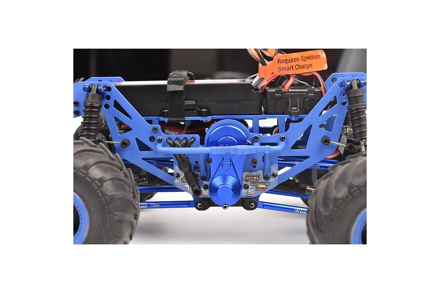 GPM Blue Aluminium Large Battery Tray w ESC &amp;amp; Receiver Mount image 130915