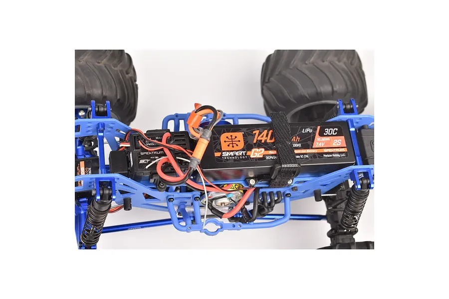 GPM Blue Aluminium Large Battery Tray w ESC &amp;amp; Receiver Mount image 130917