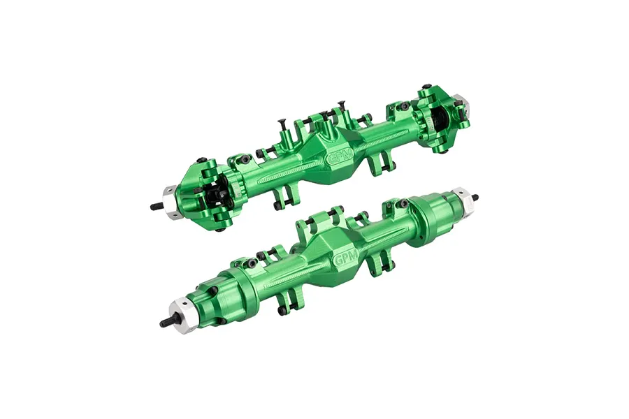 GPM Aluminium Complete Quick Release Front &amp;amp; Rear Axle Set 2Pcs - Green image 130935